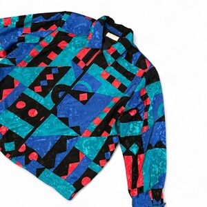 Vintage Colorful Geometric Pattern Jacket
